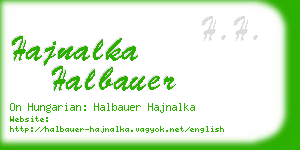 hajnalka halbauer business card